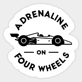 Adrenaline on Four Wheels Sticker